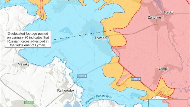 карта боїв на 30 січня
