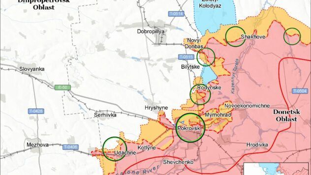 карта боїв на 1 лютого