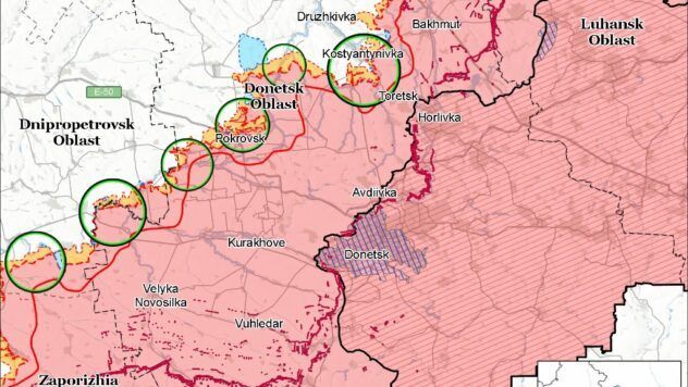 карта боїв на 1 лютого