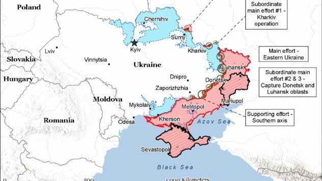 карта боїв на 1 лютого