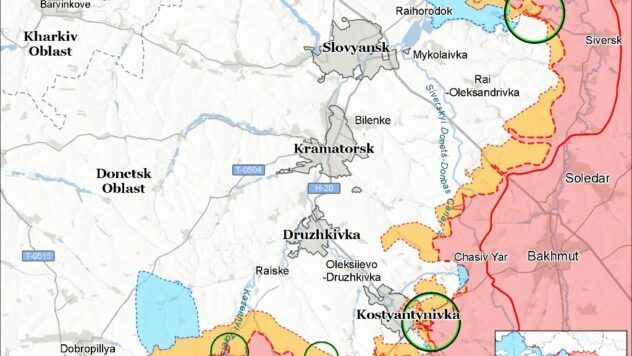 карта боїв на 1 лютого