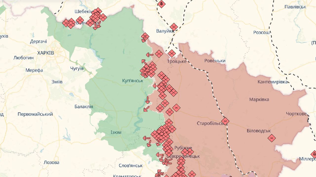 Куп’янськ майже під контролем ЗСУ: росіяни намагаються вижити в кількох будинках Фото 1 Купʼянськ на карті