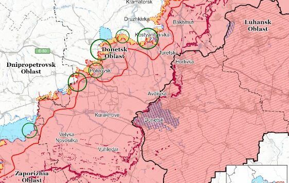 карта бойових дій 14 березня