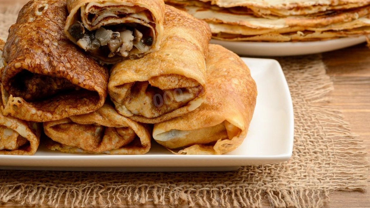 млинці з грибами